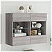 Mobile TV a Parete con Luci LED Grigio Sonoma 78,5x30x60,5 cm - Foto miniatura 5