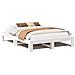 Letto Senza Materasso Bianco 140x190 Cm Legno Massello Di Pino - Foto miniatura 2