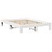 Letto Senza Materasso Bianco 140x190 Cm Legno Massello Di Pino - Foto miniatura 3