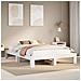 Letto Senza Materasso Bianco 140x190 Cm Legno Massello Di Pino - Foto miniatura 1