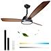 Ventilatore Da Soffitto Luce Dimmerabile 3 Pale Legno Ø 132cm 62 Watt - Foto miniatura 1