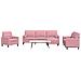 Set di Divani 4 pz con Cuscini e Rinforzi rosa in Velluto - Foto miniatura 2