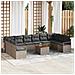 Set Divano Giardino  con Cuscini Grigio Polyrattan in 11 Pezzi, Divano Giardino  per 2 Persone con Cuscini Grigio Polyrattan - Foto miniatura 2