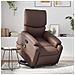 Poltrona Alzapersona Reclinabile Massaggio Marrone Similpelle - Foto miniatura 2