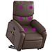Poltrona Alzapersona Reclinabile Massaggio Marrone Similpelle - Foto miniatura 3