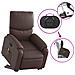 Poltrona Alzapersona Reclinabile Massaggio Marrone Similpelle - Foto miniatura 6