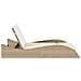 Lettino Prendisole con Cuscini Beige 114x205x73 cm Polyrattan - Foto miniatura 5