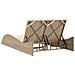 Lettino Prendisole con Cuscini Beige 114x205x73 cm Polyrattan - Foto miniatura 6