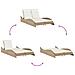 Lettino Prendisole con Cuscini Beige 114x205x73 cm Polyrattan - Foto miniatura 8