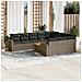 Set Divani da Giardino 11 pz con Cuscini in Polyrattan Grigio - Foto miniatura 2
