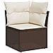 Set Divani da Giardino 9pz con Cuscini Marrone in Polyrattan - Foto miniatura 5