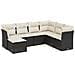 Set Divani da Giardino con Cuscini 7pz Nero Polyrattan - Foto miniatura 1