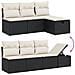 Set Divani da Giardino con Cuscini 7pz Nero Polyrattan - Foto miniatura 3