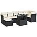 Set Divani da Giardino con Cuscini 8 pz Nero in Polyrattan - Foto miniatura 1