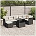 Set Divani da Giardino con Cuscini 8 pz Nero in Polyrattan - Foto miniatura 2