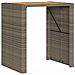 Set Bar da Giardino 3 pz con Cuscini Grigio Polyrattan Acacia - Foto miniatura 5