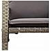 Set Bar da Giardino 3 pz con Cuscini Grigio Polyrattan Acacia - Foto miniatura 6