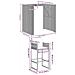 Set Bar da Giardino 3 pz con Cuscini Grigio Polyrattan Acacia - Foto miniatura 8