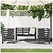 Set Salotto da Giardino 3 pz Grigio in Legno Massello di Pino - Foto miniatura 3