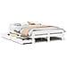 Letto senza Materasso Bianco 140x200 cm Legno Massello di Pino - Foto miniatura 1