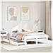 Letto senza Materasso Bianco 140x200 cm Legno Massello di Pino - Foto miniatura 2