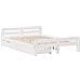 Letto senza Materasso Bianco 140x200 cm Legno Massello di Pino - Foto miniatura 3