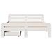 Letto senza Materasso Bianco 140x200 cm Legno Massello di Pino - Foto miniatura 4