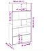 Libreria Grigio Sonoma 100x36x189 cm in Legno Multistrato - Foto miniatura 9