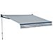Tenda Saule 2,95 × 2,5m - Tessuto Grigio E Struttura Grigia - Foto miniatura 1