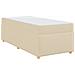 Struttura del letto con materasso Crema 90 x 200 cm Tessuto - Foto miniatura 1