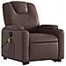Poltrona Alzapersona Elettrica Reclinabile Marrone Similpelle - Foto miniatura 4