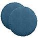 Cuscini per Seduta 2 pcs Blu Ø 40 x 13 cm Velluto - Foto miniatura 1