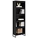Armadio per Libri 2 pcs Rovere Nero 80 x 30 x 155 cm - Foto miniatura 3