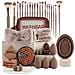 Set Di 42 Pennelli Per Trucco - Collezione Completa Di Pennelli Cosmetici Brown - Foto miniatura 1