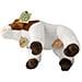Peluche Mucca 23cm Realista Ultra Morbido In Materiale Riciclato Ecologico, Bianco - Foto miniatura 4