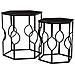 Set Tavoli 2 Pezzi Metallo Nero 34x34x52h-39x39x57h Cm - Foto miniatura 1