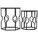 Set Tavoli 2 Pezzi Metallo Nero 34x34x52h-39x39x57h Cm - Foto miniatura 2