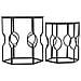 Set Tavoli 2 Pezzi Metallo Nero 34x34x52h-39x39x57h Cm - Foto miniatura 3