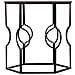 Set Tavoli 2 Pezzi Metallo Nero 34x34x52h-39x39x57h Cm - Foto miniatura 6