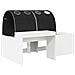 Letto con Tunnel 4 pcs Bianco e Nero Legno ingegnerizzato - Foto miniatura 3