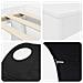 Letto con Tunnel 4 pcs Bianco e Nero Legno ingegnerizzato - Foto miniatura 9