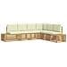 Set di divani da esterno Bianco 273 x 213,5 x 73 cm Poliestere - Foto miniatura 1
