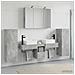 Set di mobili per il bagno 6 pcs Grigio Cemento - Foto miniatura 2