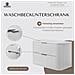 Set di mobili da bagno, Bianco opaco, 80/52/41 cm e 35/139/31 cm, Mobile sottolavabo, mobili da bagno, armadio alto, armadio da bagnoMobileda bagno - Foto miniatura 3