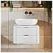 Set di mobili da bagno, Bianco opaco, 80/52/41 cm e 35/139/31 cm, Mobile sottolavabo, mobili da bagno, armadio alto, armadio da bagnoMobileda bagno - Foto miniatura 5