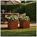 Vaso da giardino 2 pz Ruggine 25 x 25 x 25 cm Acciaio Corten - Foto miniatura 2