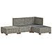 4 pz Set Lounge in Rattan con Cuscini GENDT Rattan naturale - Foto miniatura 3