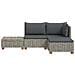 4 pz Set Lounge in Rattan con Cuscini GENDT Rattan naturale - Foto miniatura 7