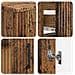 Set di armadietti da bagno in 3 pezzi HOORN Legno antico - Foto miniatura 2