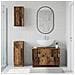 Set di armadietti da bagno in 3 pezzi HOORN Legno antico - Foto miniatura 9